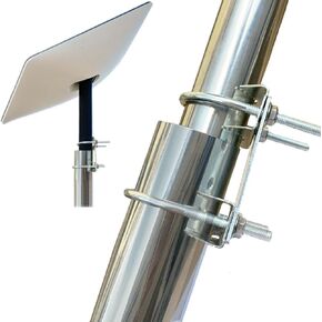 استخدام حصري على شكل حرف U لمحول أنبوب Starlink Dishy Rv Ladder Mount، صاري سقف بمشبك على شكل حرف U من الصلب شديد التحمل إلى الأنابيب إلى مجموعات تركيب القطب لطبق مستطيل من Starlink