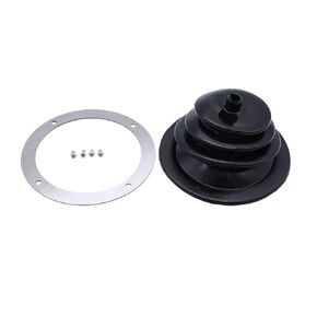 1 pc Black Shifter Boot Small Round Boot-5 1/2" Diameter Includes Trim Ring and mounting Screws