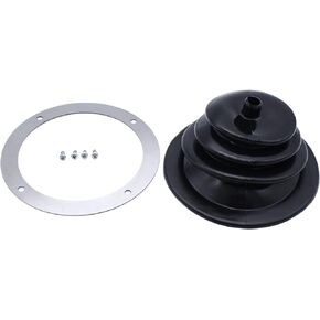Shifter Boot Small Round Black Rubber 5.250" Round Plate