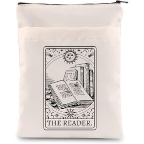 TOBGBE The Reader Tarot Card Bag Book Lovers Gifts Tarot Card Book كم قارئ الكتب يغطي للكتب ذات الغلاف الناعم Bookish Book Pouch (القارئ)