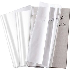 100 Pack Adjustable Clear Book Covers Plastic Sleeve Cover for Books Waterproof Book Protector Textbook Cover Paperback Book Covers for School Books (9.25 x 15")