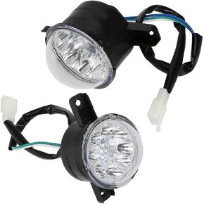 FVRITO 12V LED Front Head Light Lamp for 50cc 70cc 90cc 110cc 125cc Coolster 3125R Taotao ATA 125D Roketa Yamoto JCL Peace RPS Kazuma Vitacci Rider BULL FARM Sunl Kids Mini ATV Quad Chinese 4 Wheeler