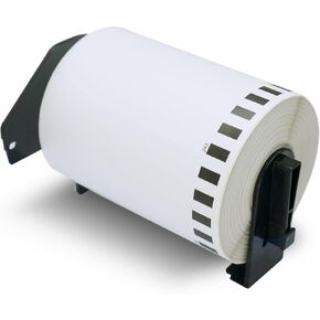 BETCKEY - Compatible Continuous Labels Replacement for Brother DK-2243 (4 in x 100 ft), Use with Brother QL Label Printers [10 Rolls + 2 Reusable Cartridges]