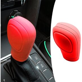 2 PCS Car Shift Cover, Environmentally Friendly Silicone Open Anti-Slip Automatic Knob Gear Lever Protective Cover, Universal Decorative Accessories, Suitable for Most Car Models (Black)