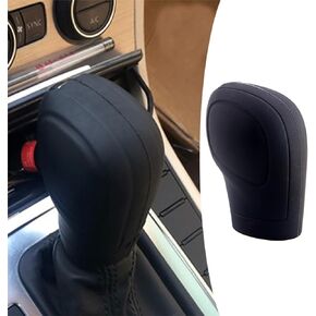 2 PCS Car Shift Cover, Environmentally Friendly Silicone Open Anti-Slip Automatic Knob Gear Lever Protective Cover, Universal Decorative Accessories, Suitable for Most Car Models (Black)