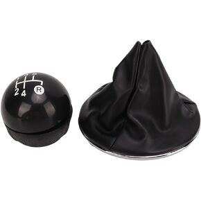 Fydun Manual Shift Knob Kit, 5 Speed Car Gear Shift Knob Gaitor Boot Gear Shift Knob Head with Car Shift Knob Dust Cover for Fiat 500 500C 2007‑2018