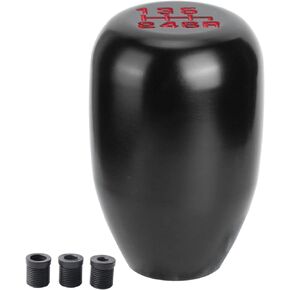 Gear Shift Knob, Car Universal Modification Manual Knob Gear Shift Head Shifter 6 Speed (Black)