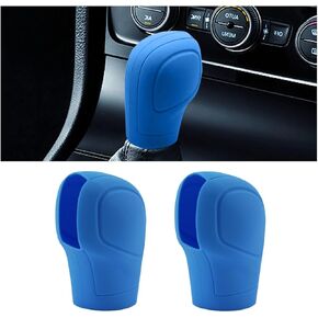 2PCS Car Gear Shift Knob Cover, Silicone Anti-Slip Auto Knob Gear Stick Protector, Universal Car Interior Accessories for Most Car Models