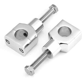INNOGLOW 1" Motorcycle Handlebar Risers Black Round Riser Inserts Motorcycle Bar Mount Clamps For Harley Kawasaki Suzuki (2pcs)