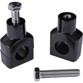 INNOGLOW 1" Motorcycle Handlebar Risers Black Round Riser Inserts Motorcycle Bar Mount Clamps For Harley Kawasaki Suzuki (2pcs)