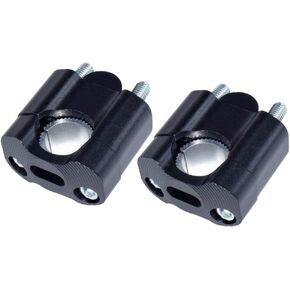 Handlebar Bar Risers Motorcycle Bar Clamps 7/8" to 1 1/8" Fat Bar For Motorbike Pit Dirt Bikes Black (Pack of 2, 0.79"/20mm Rasied)