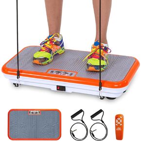 Power Fit Vibration Plate Exercise Machine, Powerfit Elite Vibration Platform, Power Plate, Body Vibration Plate for Lymphatic Drainage, Body Shaker Weight Loss - Remote, Resistance Bands & Diet Plan