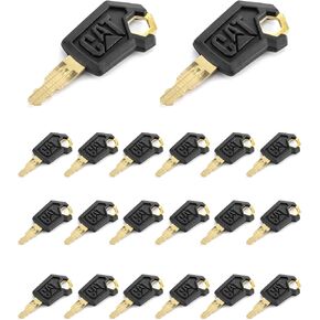 QWORK 5P8500 Cat Keys, 20 Pack Ignition Keys for Caterpillar Heavy Equipment