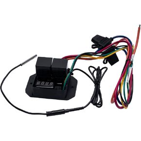 مجموعة مفاتيح المروحة الحرارية الرقمية لتطبيقات 12 فولت أو 24 فولت وقابلة للتعديل من 104 درجة فهرنهايت إلى 230 درجة فهرنهايت (40 درجة مئوية إلى 110 درجة مئوية) in Kuwait