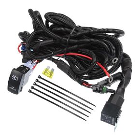 X AUTOHAUX Radiator Fan Connector Switch Kit with Relay LED Rocker Switch Cooling Wiring Set for Polaris RZR for Ranger 800 900 XP 1000