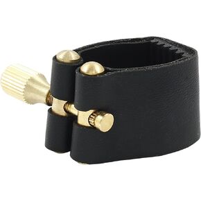 Alto Sax Mouthpiece Ligature, Alto Sax Ligature Fastener Accessory Part for Saxophone (Black)