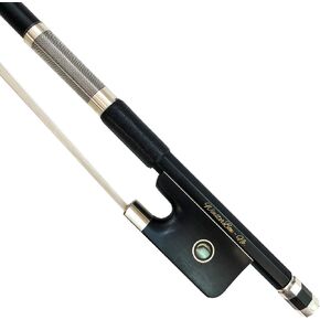 Carbon Fiber Cello Bow Unbleached Black Horse Hair Art No.VCB108 (4/4)