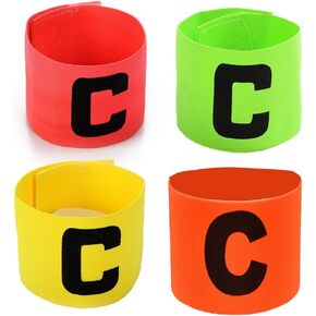 Football Soccer Captain Armband and Anti-Drop Design for Adult and Youth,Pack of 4 Colour for Multiple Sports
