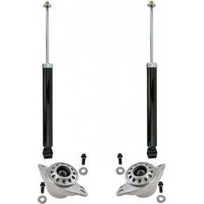 TRQ Rear Sock Absorbers with Shock Mount Bushing Kit for VW Golf Jetta Beetle