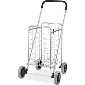 Whitmor Utility Shopping Cart-Durable Folding Design for Easy Storage