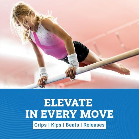 جيبسون جاست رايت مقابض الجمباز للنساء، قبضة جلدية متينة مع أشرطة مشبك واحدة لقبضة آمنة، مقابض يد للاعبي الجمباز المنافسين الأوائل، مقابض الجمباز للفتيات، صنع في الولايات المتحدة الأمريكية in Kuwait