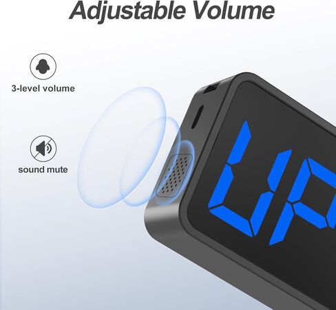 ساعة مؤقت رياضية صغيرة محمولة من ANJANK، العد التنازلي/الأعلى، ساعة إيقاف، مؤقت فاصل للتمرين مع بطارية قوية، مغناطيس قوي، جهاز تحكم عن بعد، سطوع قابل للتعديل، مؤقت رقمي للمنزل/المرآب in Kuwait