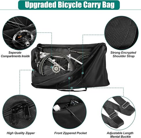 Folding Bike Bag for 26 inch to 29 inch Mountain Bicycle,Heavy Duty 840D Bike Travel Bag Box Case with Strong Webbing for Shipping and Air Travel Waterproof,Bicycle Outdoor Storage Bag with Carry Bag in Saudi Arabia
