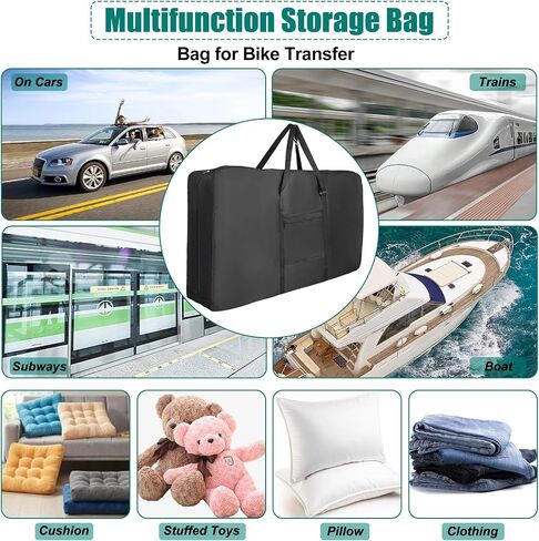 Folding Bike Bag for 26 inch to 29 inch Mountain Bicycle,Heavy Duty 840D Bike Travel Bag Box Case with Strong Webbing for Shipping and Air Travel Waterproof,Bicycle Outdoor Storage Bag with Carry Bag in Saudi Arabia
