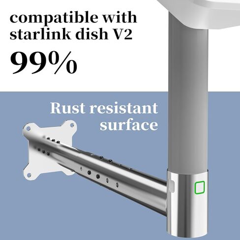 حامل حائط ستارلينك قابل للسحب - طقم تثبيت قمر صناعي عالي الجودة من الفولاذ المقاوم للصدأ لإنترنت ستارلينك، متوافق مع طبق مستطيل V2، حامل سقف ستارلينك لمجموعة إنترنت ستارلينك in Kuwait