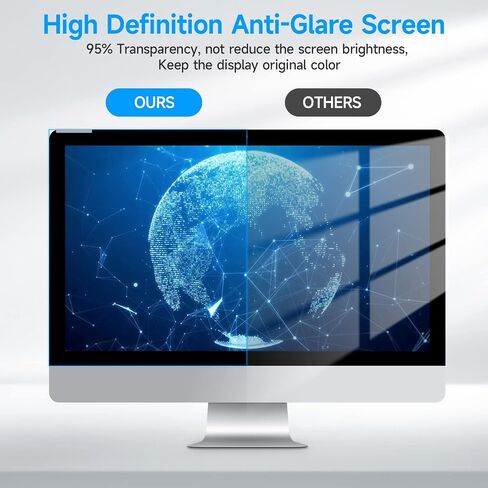 Blue Light Screen Protector for 23, 23.6, 23.8, 24 Inch Diagonal LED PC Monitor, Scratch-Resistant Computer Screen Blue Light Blocker, Blue Light Filter Hanging Type, 2 Pack (W 21.3" x H 13.4") in Saudi Arabia