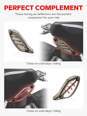 منحرف هواء علوي من الدخان قابل للتعديل هدية للزجاج الأمامي للجناح الجانبي متوافق مع Harley Touring 1996-2013 in Kuwait