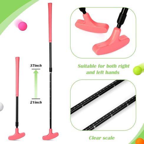 Leyndo 2 Pack Golf Putters Golf Putters for Men and Women with 12 Golf Balls Two Way Mini Golf Putters Adjustable Golf Putter for Right or Left Handed Golfers Golf Club Set for Kids Teenagers Adults in Saudi Arabia