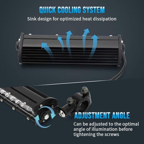 motoparty Motocross Headlight Light Bar Kit for KLX110 CRF110 TTR110 YZ250F with USB Socket Charger, 60W 2500LM Plug-n-Play Led Headlight Light Bar Lighting Kit Fits Most 7/8" Handlebars in Saudi Arabia
