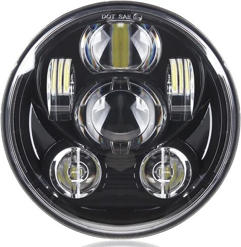 SUNPIE 5-3/4 5.75 بوصة LED دراجة نارية خفيفة الوزن متوافقة مع Sportster 883 XL1200 متوافقة مع Dyna Low Rider Wide Glide Super Glide متوافقة مع Softail Springer Deuce Street 500 Street 750 in Kuwait