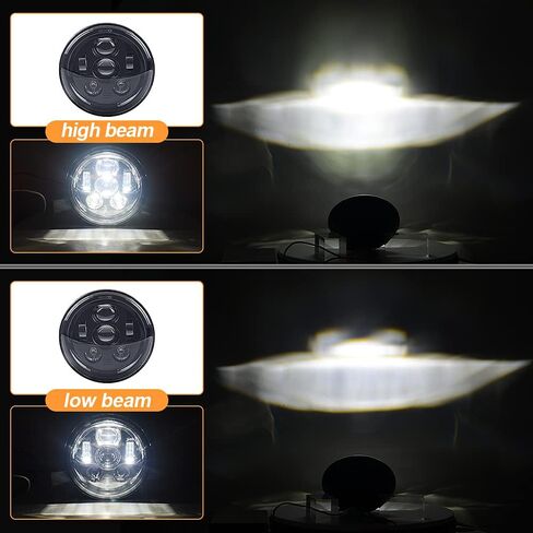 مصباح أمامي LED للدراجة النارية مقاس 7 بوصة متوافق مع ملحقات Harley Davidson Street Glide Road King Electra Glide Fat Boy Heritage Softail Deluxe Ultra Limited Classic Classic Projector Headlamp in Kuwait