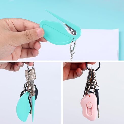 Mini Box Cutter,Letter Opener Envelope Slitter,Cloud Utility Retractable Art Knives,Letter Opener Envelope Slitter,with Key Chain(9pcs) in Kuwait