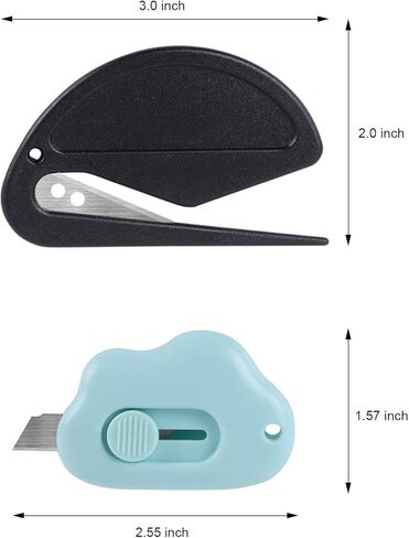 Mini Box Cutter,Letter Opener Envelope Slitter,Cloud Utility Retractable Art Knives,Letter Opener Envelope Slitter,with Key Chain(9pcs) in Kuwait