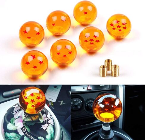 RASTP Dragon Ball Z Star Manual Gear Stick Shift Knob Universal Gear Shifter Knobs with Adapter Fits Most Car(1 Star) in Saudi Arabia