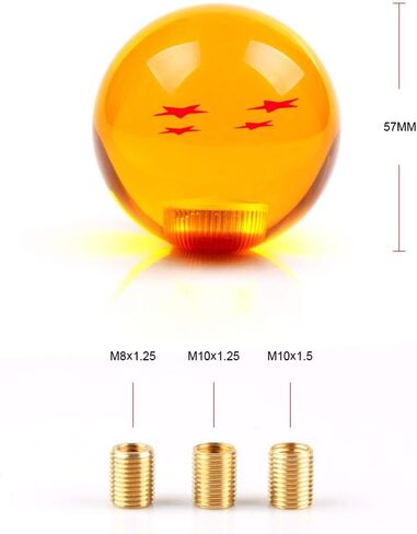 RASTP Dragon Ball Z Star Manual Gear Stick Shift Knob Universal Gear Shifter Knobs with Adapter Fits Most Car(1 Star) in Saudi Arabia