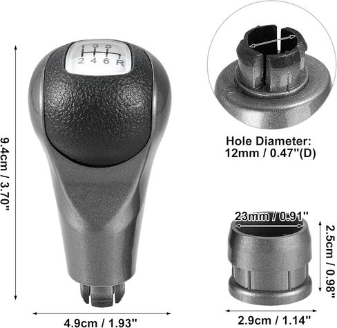 ACROPIX Gray 6 Speed Manual Gear Shift Knob Stick Shifter Lever Head Ball for Honda Civic DX EX LX 2006-2011 with Boot Cover No.54102SNAA01 - Pack of 2 in Saudi Arabia