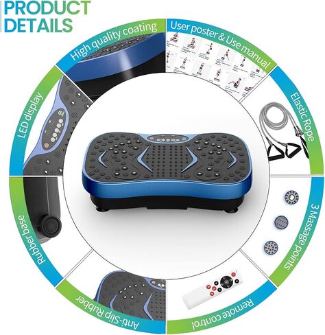 JUFIT Fitness Vibration Plate Exercise Equipment Whole Body Shape Exercise Machine Vibration Platform Fit Massage Workout Trainer,Max User Weight 330lbs in Saudi Arabia
