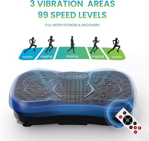 JUFIT Fitness Vibration Plate Exercise Equipment Whole Body Shape Exercise Machine Vibration Platform Fit Massage Workout Trainer,Max User Weight 330lbs in Saudi Arabia