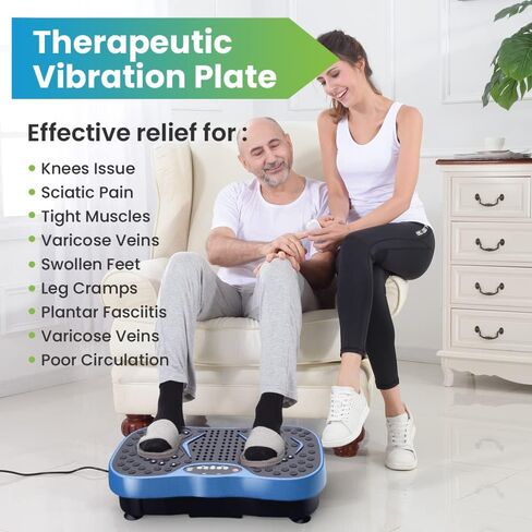 JUFIT Fitness Vibration Plate Exercise Equipment Whole Body Shape Exercise Machine Vibration Platform Fit Massage Workout Trainer,Max User Weight 330lbs in Saudi Arabia