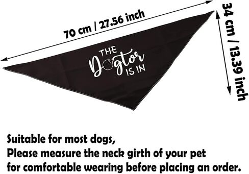 1 Piece The Dogtor is in Dog Bandana Funny Vet Student Graduation Gift Dog Puppy Bandana Gift for Veterinarian (The Dogtor is in D) in Saudi Arabia