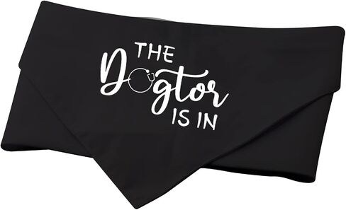 1 Piece The Dogtor is in Dog Bandana Funny Vet Student Graduation Gift Dog Puppy Bandana Gift for Veterinarian (The Dogtor is in D) in Saudi Arabia