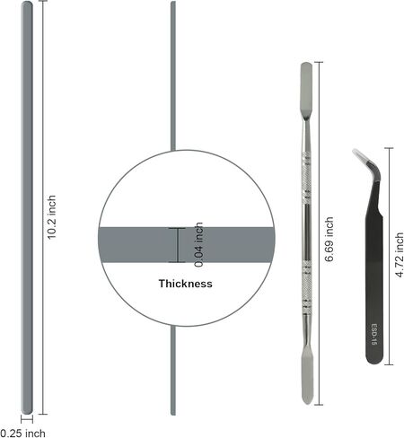 4 قطع شرائط أقدام ممتصة للصدمات غير قابلة للانزلاق، أداة استبدال أقدام ممتصة للصدمات للكمبيوتر المحمول OBKJJ (عتلة معدنية × 1، ملاقط × 1) لجهاز Dell Inspiron |15 7569 7579|5368 5378|7460 7472 7560 7572 |7368 7378 |1 in Kuwait