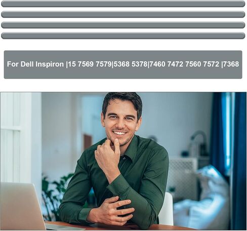 4 قطع شرائط أقدام ممتصة للصدمات غير قابلة للانزلاق، أداة استبدال أقدام ممتصة للصدمات للكمبيوتر المحمول OBKJJ (عتلة معدنية × 1، ملاقط × 1) لجهاز Dell Inspiron |15 7569 7579|5368 5378|7460 7472 7560 7572 |7368 7378 |1 in Kuwait