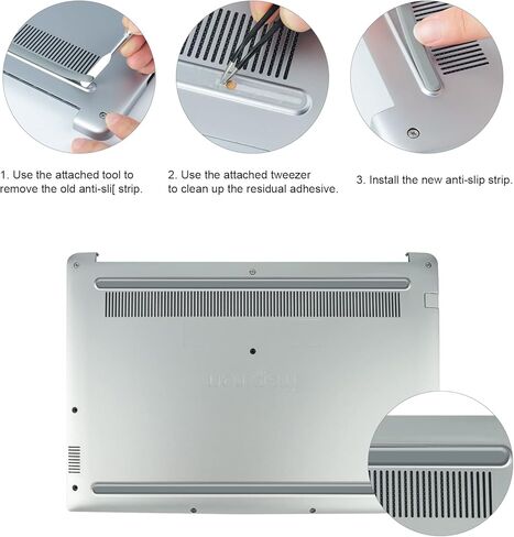 4 قطع شرائط أقدام ممتصة للصدمات غير قابلة للانزلاق، أداة استبدال أقدام ممتصة للصدمات للكمبيوتر المحمول OBKJJ (عتلة معدنية × 1، ملاقط × 1) لجهاز Dell Inspiron |15 7569 7579|5368 5378|7460 7472 7560 7572 |7368 7378 |1 in Kuwait
