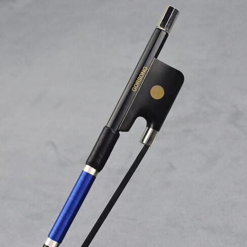 Unique Carbon Fibre Cello Bow with Blue Crystal Full Size 4/4 Standard Weight Fiddle Bow Ebony Frog Mongolian Horsehair in Saudi Arabia