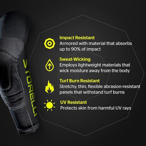 واقيات ذراع Storelli BodyShield، وسادات واقية لكوع حارس المرمى لكرة القدم والرياضات عالية التأثير مع حماية XRD القصوى من الصدمات in Kuwait